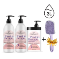 MAKSIMALT STORT PROTEINBEHANDLINGSPAKKE: Shampoo (1 000 g), Protein Therapy Balsam (1 000 g), Protein Therapy Mask (1 000 g) + GAVE