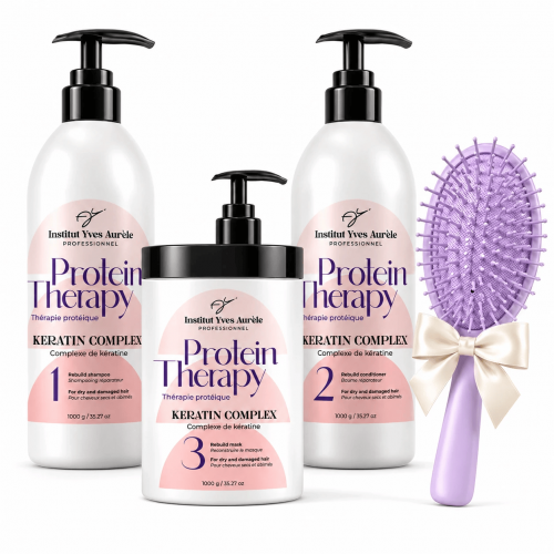 MAKSIMALT STORT PROTEINBEHANDLINGSPAKKE: Shampoo (1 000 g), Balsam (1 000 g), Mask (1 000 g) + GAVE